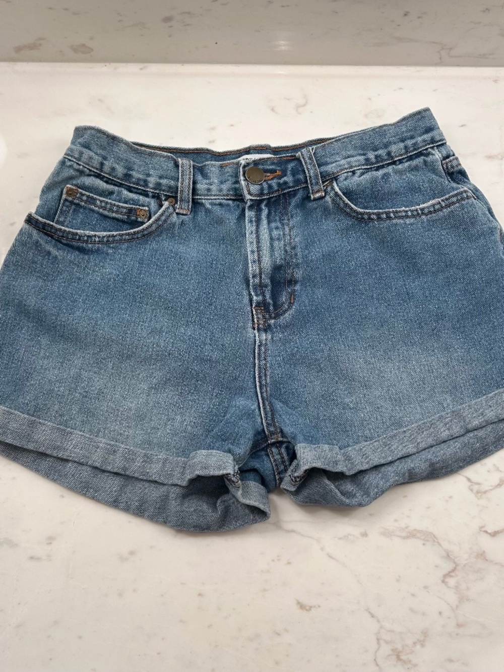 Billabong Women's Size 5 Blue Denim High Waisted Cuffed Shorts